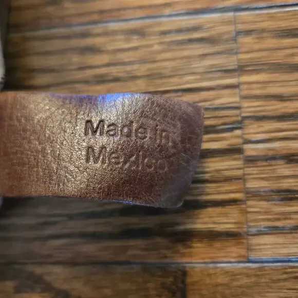 Frye Brown Leather Crossbody Bag Braided Trim - Picture 13 of 16